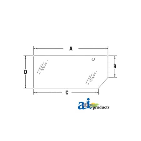 A & I Products Glass, Rear, Lower 37.5" x23" x2" A-82000485